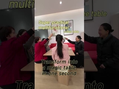 Meja kopi lipat modern dengan 4 bangku & penyimpanan untuk furniture ruang tamu