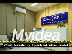 Desain modern sederhana mode meja abnormal untuk enam kursi perabot kantor