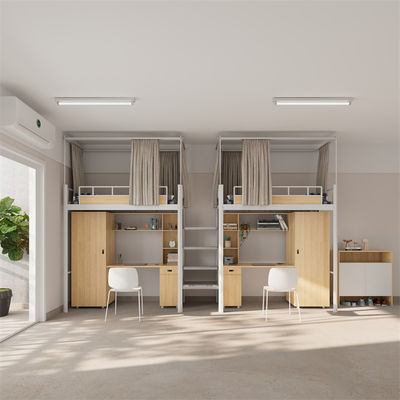 Beli Produk Desain Modern Furniture Metal Bunk Bed With Desk Support kustomisasi online manufacture
