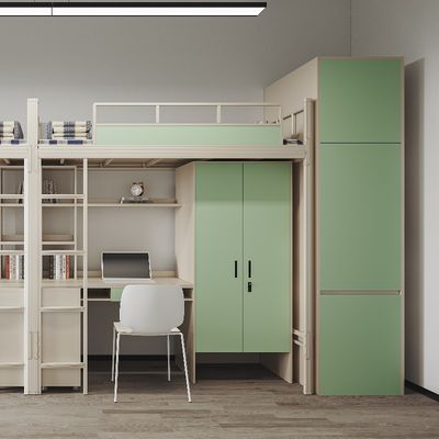 Beli Furnitur Sekolah Up And Down Bed Anak-anak Bunk Bed Dengan Desk Support kustomisasi online manufacture