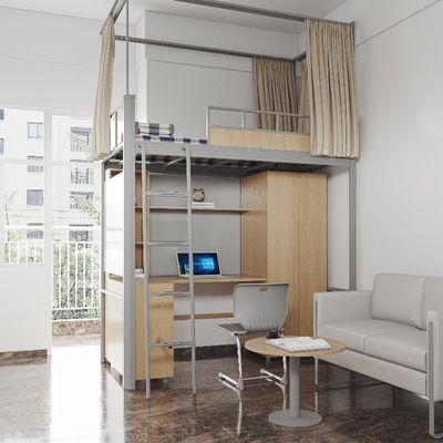 membeli Tempat tidur apartemen mahasiswa modern dengan tirai tempat tidur dan privasi super di bawah meja tidur dukungan kustomisasi online manufacture