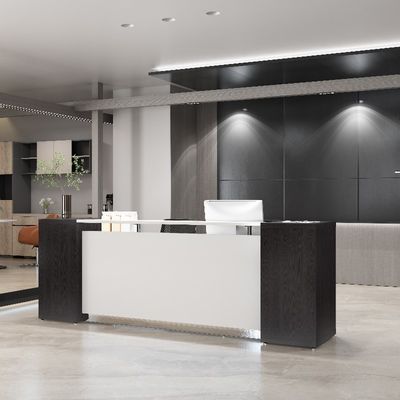 Beli Meubel Kantor Modern dan Kontemporer Meja resepsi dalam perak Dukungan kustomisasi dan putih dengan Meubel Myidea online manufacture