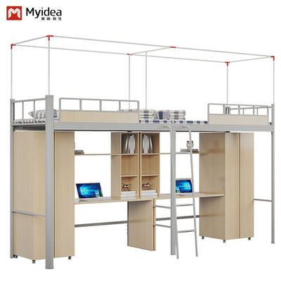 Beli Dukungan kustomisasi Cantik dan praktis, tempat tidur apartemen mahasiswa ganda dengan bingkai tirai online manufacture