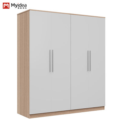 membeli Kontemporer Modern sederhana kamar tidur lemari pakaian kustomisasi Dengan gantung tongkat Panel penyimpanan yang luas Perabot kayu online manufacture
