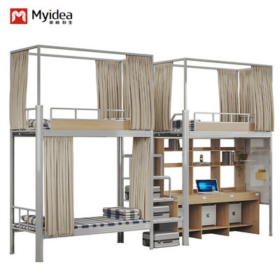Beli Dukungan kustomisasi Kualitas Berkualitas Tinggi Dijamin Ukuran Penuh Hitam Warna Bunk Metal Frame Twin Bunk Bed online manufacture