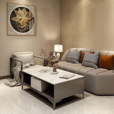 membeli Modern Mewah Kontemporer Panel Kayu Dukungan kustomisasi Meja Kopi Furnitur Kantor & Ruang Tamu Serbaguna Dengan Marmer Untuk Teh & Penggunaan Hotel online manufacture