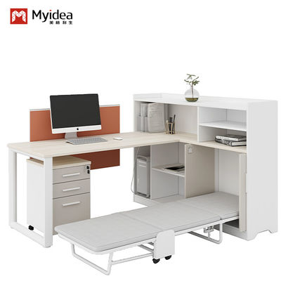 Beli Meja Kantor Kontemporer untuk Satu Orang Meja modern kombinasi baja dan kayu Furnitur Tidur tidur tidur lipat Disimpan untuk penggunaan kantor Dukungan kustomisasi online manufacture