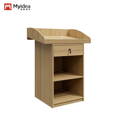 Beli Panel Kayu Modern Podium kustomisasi untuk Kamar Pertemuan Komersial Ruang Kelas Auditorium-untuk Meja Pidato online manufacture