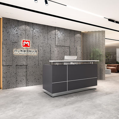 Beli Meja Resepsi Kayu Minimalis Modern Dengan Panel Depan Gelap Kantor Hotel Perusahaan Pintu Masuk Hosting Klien Aplikasi Rumah Sakit Dukungan kustomisasi online manufacture