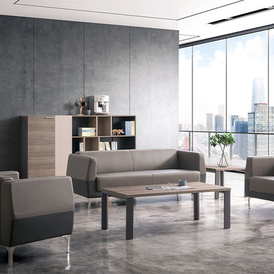 Beli Sofa Kantor Set Sofa Resepsi Bisnis Modern Dengan Perabotan Kulit Kaki Baja Rustless Steel Dan Dasar Kaki Baja online manufacture