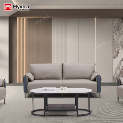 Beli Set sofa kantor desain mewah modern meja kopi kulit penerimaan bisnis pemilik perusahaan negosiasi lobi hotel area lounge toko online manufacture