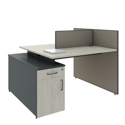 Staff Desk Facing Two Or More People With Screen, Staff Computer Desk