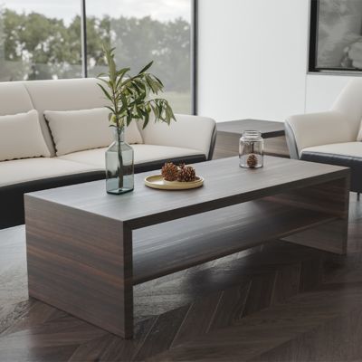 Small Coffee Table With Two Layers Of Storage, Living Room, Office, Side Table, Exit, Coffee Table