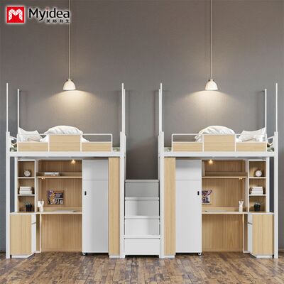 Bed and Table, Large Storage Space, Thickened Countertop, Round Nails,sealed Edges for Storage, Stairs, and High Guardrails