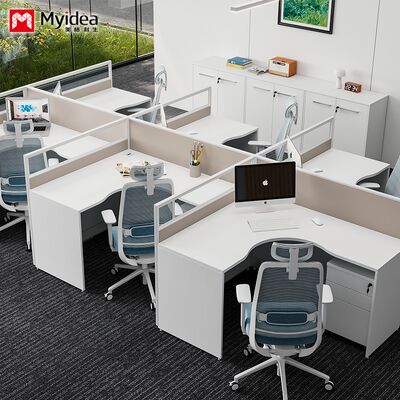 Beli Foshan Grosir Individu Tunggal Bentuk L Staff Warna Cahaya Slot Kartu Layar Simple Modern Tabel dan kursi kombinasi online manufacture
