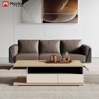 Beli Meja Panel Tipe Pelat Komersial Kantor Ramah Lingkungan Kayu Kontemporer dengan Melamin Dua Laci online manufacture