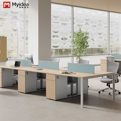 Beli Meja Staf Kayu Grosir Foshan dengan Desain Panel Ramah Lingkungan Modern untuk Kantor Rumah dan Kantor online manufacture