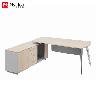 A Main Storage Cabinet with Octagonal Aluminum Alloy Die-casting Feet for the Main Desk