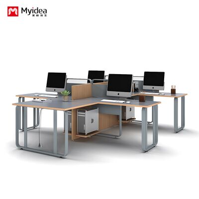 Beli Meja Kantor Kombinasi Minimalis Modern Dua Orang dengan Layar, Partisi Tempat Kartu, Meja Staf Kombinasi Multi Orang online manufacture