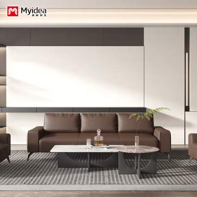 Beli Sofa Kantor Kulit Busa Kepadatan Tinggi, Sofa Penerimaan Modern, Kursi Santai Ruang Tunggu Tugas Berat, Tempat Duduk Lobi Kulit Pu Tahan Lama untuk Rumah, Kantor, atau Bisnis online manufacture