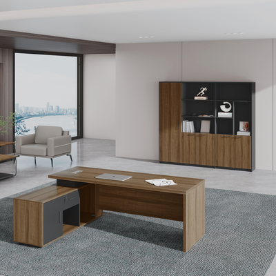 Beli Kabinet penyimpanan meja komputer eksekutif Desain panel kayu modern Konstruksi ramah lingkungan yang tahan lama Pengumpulan diperlukan online manufacture