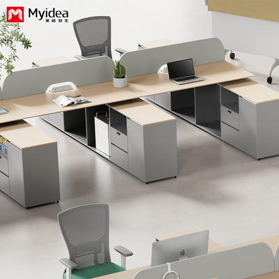 Beli Multi Person Menghadap Staff Desk, Steel Foot Screen, Staff Workstation, Empat Orang dengan Cabinet Bantuan Panjang, Desk Komputer online manufacture