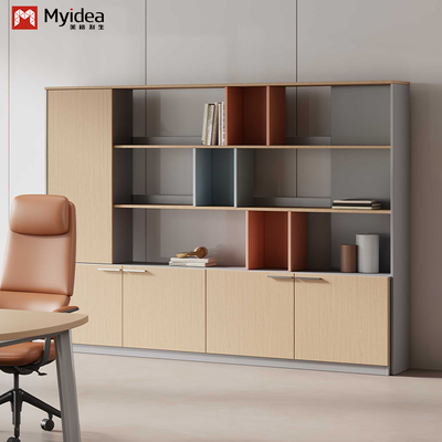 Beli Lemari Arsip Ada dalam Berbagai Warna, Kantor Bos Lemari Partikel Papan Kantor Perabot Kantor Kontemporer Lemari Kantor Kayu Modern Dengan Penyimpanan online manufacture