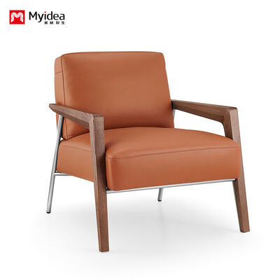 membeli Sofa Lounge Kulit Eksekutif Satu Dudukan dengan Busa Rebound Kepadatan Tinggi, Kaki Kayu Abu + Baja Tahan Karat – Tersedia dalam Berbagai Pilihan Warna online manufacture