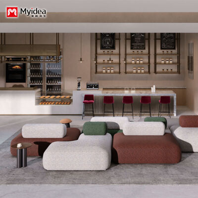 membeli Sofa Reseps Modular Komersial Berbahan Kain, Desain Kombinasi Modular Fleksibel untuk Area Tunggu Kantor, Lounge & Ruang Istirahat online manufacture