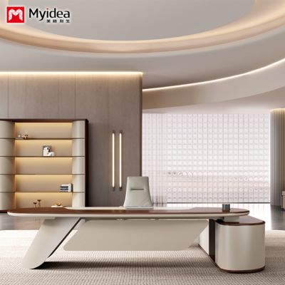 kustomisasi modis, mewah ringan, bos besar, meja eksekutif, meja eksekutif senior, meja kantor ketua, meja penyimpanan