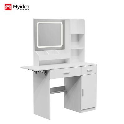 kustomisasi Sederhana dengan Cermin, Bangku, Meja Pakaian, Kamar Tidur, Kosmetik dengan Lemari, Meja Penyimpanan, Rumah Tangga Berukuran Kecil, Meja Makeup