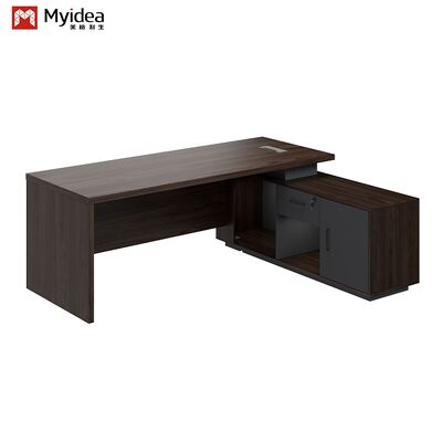 Kabinet penyimpanan meja komputer eksekutif Desain panel kayu modern Konstruksi ramah lingkungan yang tahan lama Pengumpulan diperlukan