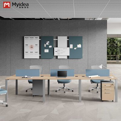 Dua Anggota Staf Berhadapan Satu Sama Lain, Meja Kantor grosir, Gaya kaki baja, Meja furnitur kantor grosir